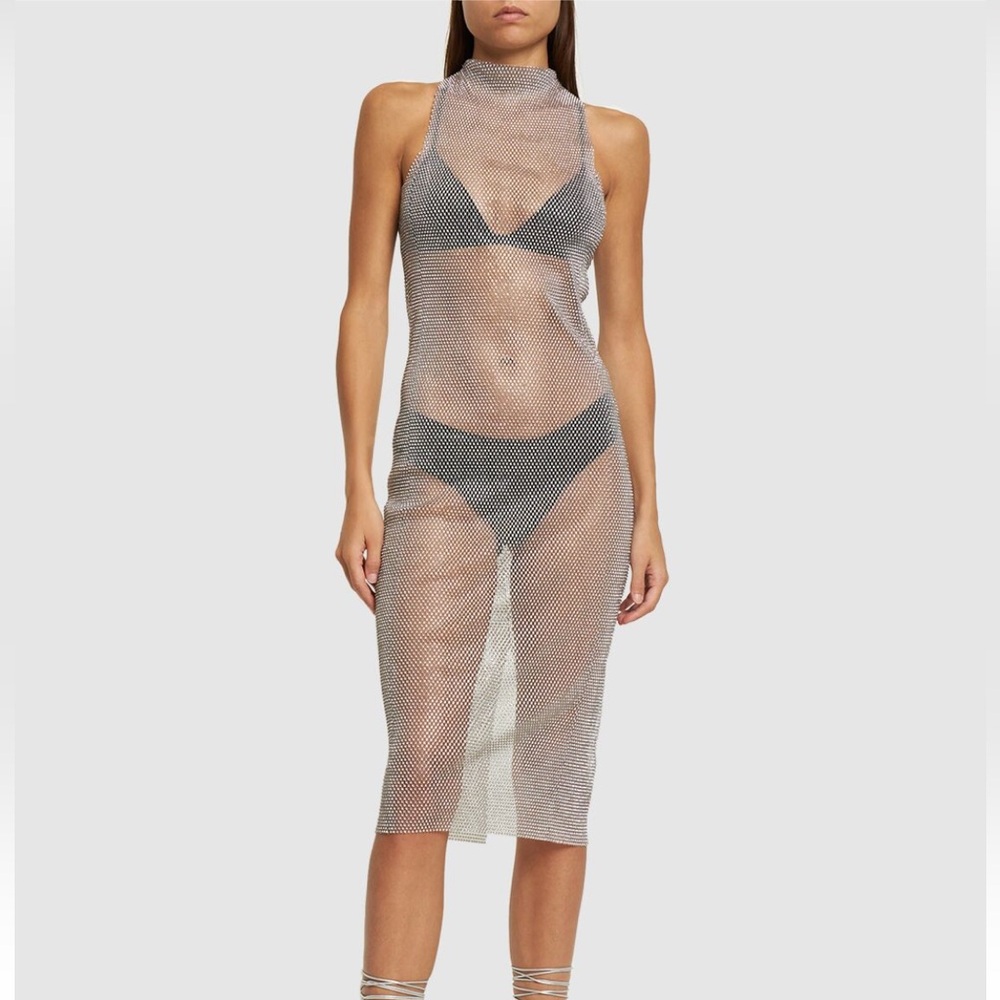 Fannie Schiavoni Vanessa Crystal Mesh dress